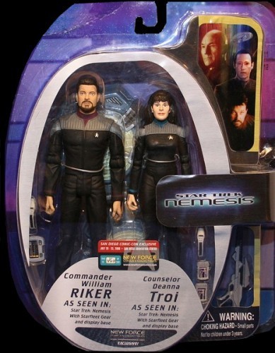 Nemesis (Exclusive): Commander William Riker / Counselor Deanna Troi (2 Pack) (New Force Sticker Version)