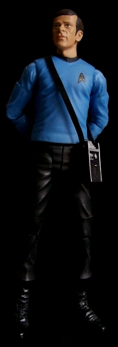 customized Star Trek - Deep Space Nine (2005 Line): Bashir (corrected insignia: DS9 Bashir head and hands on modified TOS Spock upper body part and TOS Kirk lower body part)
